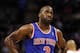 Jan 14, 2014; Charlotte, NC, USA; New York Knicks guard Raymond Felton (2) looks up at the score board after being called for his sixth foul during the second half of the game against the Charlotte Bobcats at Time Warner Cable Arena. Bobcats win 108-98. Mandatory Credit: Sam Sharpe-USA TODAY Sports