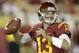 Southern California quarterback Max Wittek throws against Washington State during the second half of an NCAA college football game in Los Angeles, Saturday, Sept. 7, 2013. (AP Photo/Chris Carlson)