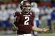 ATLANTA, GA - DECEMBER 31: Quarterback Johnny Manziel #2 of the Texas A&M Aggies argues a call during the the Chick-fil-A Bowl game against the Duke Blue Devils at the Georgia Dome on December 31, 2013 in Atlanta, Georgia. (Photo by Mike Zarrilli/Getty Images)