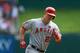 ARLINGTON, TX - SEPTEMBER 29: Mike Trout #27 of the Los Angeles Angels runs the bases after hitting a solo homerun against the Texas Rangers in the first inning at Rangers Ballpark in Arlington on September 29, 2013 in Arlington, Texas. (Photo by Ronald Martinez/Getty Images)