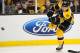 BOSTON, MA - FEBRUARY 8: Reilly Smith #18 of the Boston Bruins shoots the puck against the Ottawa Senators at the TD Garden on February 8, 2014 in Boston, Massachusetts. (Photo by Brian Babineau/NHLI via Getty Images)