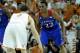 AUSTIN, TX - FEBRUARY 01: Andrew Wiggins #22 of the Kansas Jayhawks defends Javan Felix #3 of the Texas Longhorns during a game at The Frank Erwin Center on February 1, 2014 in Austin, Texas. Texas won the game 81-69. (Photo by Stacy Revere/Getty Images)