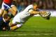 EDINBURGH, SCOTLAND - FEBRUARY 08: Luther Burrell of England goes over to score a try during the RBS Six Nations match between Scotland and England at Murrayfield Stadium on February 8, 2014 in Edinburgh, Scotland. (Photo by David Rogers/Getty Images)