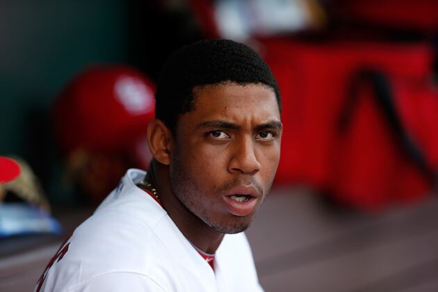 Taveras Reports to Camp, Not Yet Cleared to Run
