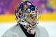 Feb 11, 2014; Sochi, RUSSIA; USA goalie Ryan Miller (39) during an ice hockey training session for the Sochi 2014 Olympic Winter Games at Bolshoy Training Rink. Mandatory Credit: Jayne Kamin-Oncea-USA TODAY Sports