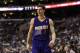 Jan 27, 2014; Philadelphia, PA, USA; Phoenix Suns guard Goran Dragic (1) during the first quarter against the Philadelphia 76ers at the Wells Fargo Center. The Suns defeated the Sixers 124-113. Mandatory Credit: Howard Smith-USA TODAY Sports