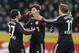 Leverkusen's Son Heung-min Son of South Korea , center, celebrates with Leverkusen's Gonzalo Castro, left, and Leverkusen's Stefan Kiessling after scoring during the German first division Bundesliga soccer match between Borussia Moenchengladbach and Bayer 04 Leverkusen in Moenchengladbach, Germany, Friday, Feb. 7, 2014. (AP Photo/Frank Augstein)