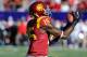 Southern California wide receiver Nelson Agholor (15) makes a touchdown reception against Fresno State in the first quarter of the Royal Purple Bowl NCAA college football game, Saturday, Dec. 21, 2013 in Las Vegas. (AP Photo/David Cleveland)