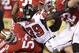 Atlanta Falcons running back Steven Jackson (39) is tackled by San Francisco 49ers linebacker NaVorro Bowman (53) and linebacker Patrick Willis (52) during the first quarter of an NFL football game in San Francisco, Monday, Dec. 23, 2013. (AP Photo/Marcio Jose Sanchez)