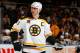 UNIONDALE, NY - JANUARY 27: Zdeno Chara #33 of the Boston Bruins skaters against the New York Islanders at Nassau Veterans Memorial Coliseum on January 27, 2014 in Uniondale, New York. The Bruins defeated the Islanders 6-3. (Photo by Mike Stobe/NHLI via Getty Images)