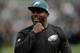 OAKLAND, CA - NOVEMBER 03: Quarterback Michael Vick #7 of the Philadelphia Eagles not in uniform for today's game against the Oakland Raiders, looks on during pre-game warm ups at O.co Coliseum on November 3, 2013 in Oakland, California. (Photo by Thearon W. Henderson/Getty Images)