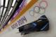 The GER-3 sled from Germany takes a turn during a training run for the two-man bobsled at the 2014 Winter Olympics, Thursday, Feb. 6, 2014, in Krasnaya Polyana, Russia. (AP Photo/Michael Sohn)