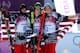 Freestyle skiers Joss Christensen, Gus Kenworthy and Nicholas Goepper celebrate their wins.