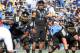 UCLA quarterback Brett Hundley gets set behind the line of scrimmage against Virginia Tech during the Sun Bowl NCAA college football game Tuesday Dec. 31, 2013. (AP Photo/Victor Calzada)
