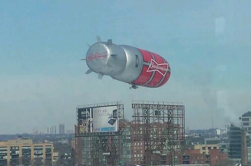 Goal Light Blimp Over Canada Will Go Off Every Time Hockey Team Scores Goal