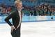 Evgeni Plushenko of Russia leaves the ice after pulling out of the men's short program figure skating competition due to illness at the Iceberg Skating Palace during the 2014 Winter Olympics, Thursday, Feb. 13, 2014, in Sochi, Russia. (AP Photo/Ivan Sekretarev)