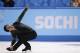 CORRECTS ID TO PATRICK CHAN OF CANADA - Patrick Chan of Canada competes in the men's short program figure skating competition at the Iceberg Skating Palace during the 2014 Winter Olympics, Thursday, Feb. 13, 2014, in Sochi, Russia. (AP Photo/Bernat Armangue)
