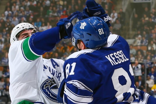 Burrows Suffers Sprained Hand in Scuffle with Kessel
