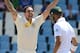 PRETORIA, SOUTH AFRICA - FEBRUARY 14: Mitchell Johnson of Australia celebrates the wicket of Robin Peterson of South Africa during day three of the First Test match between South Africa and Australia on February 14, 2014 in Centurion, South Africa. (Photo by Morne de Klerk/Lee Warren/Gallo Images)