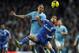 Manchester City's Martin Demichelis, left, and Chelsea's Eden Hazard in action during their English Premier League soccer match at the Etihad stadium in Manchester, England, Monday Feb. 3, 2014. (AP Photo/Clint Hughes)