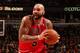 CHICAGO, IL - FEBRUARY 13: Carlos Boozer #5 of the Chicago Bulls drives during the game against the Brooklyn Nets on February 13, 2014 at the United Center in Chicago, Illinois. NOTE TO USER: User expressly acknowledges and agrees that, by downloading and/or using this photograph, user is consenting to the terms and conditions of the Getty Images License Agreement. Mandatory Copyright Notice: Copyright 2014 NBAE (Photo by Ray Amati/NBAE via Getty Images)