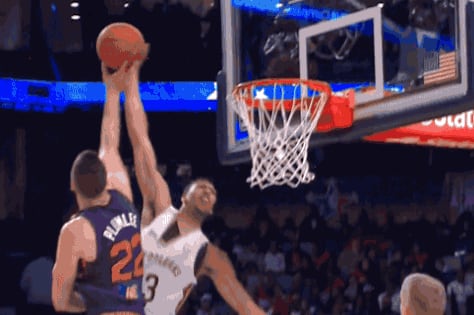 Miles Plumlee Rejects Anthony Davis During NBA Rising Stars Challenege