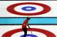 SOCHI, RUSSIA - FEBRUARY 14: Vicki Adams of Great Britain competes against Japan during the Women's Curling Round Robin match on day seven of the Sochi 2014 Winter Olympics at Ice Cube Curling Center on February 14, 2014 in Sochi, Russia. (Photo by Streeter Lecka/Getty Images)
