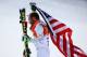 SOCHI, RUSSIA - FEBRUARY 16: Bronze medalist Bode Miller of the United States reacts during the flower ceremony for the Alpine Skiing Men's Super-G on day 9 of the Sochi 2014 Winter Olympics at Rosa Khutor Alpine Center on February 16, 2014 in Sochi, Russia. (Photo by Doug Pensinger/Getty Images)