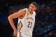 NEW ORLEANS, LA - FEBRUARY 14: Anthony Davis of Team Webber smiles during the 2014 BBVA Compass Rising Stars Challenge at the Smoothie King Center on February 14, 2014 in New Orleans, Louisiana. NOTE TO USER: User expressly acknowledges and agrees that, by downloading and/or using this photograph, user is consenting to the terms and conditions of the Getty Images License Agreement. Mandatory Copyright Notice: Copyright 2014 NBAE (Photo by Jesse D. Garrabrant/NBAE via Getty Images)