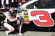 Feb 16, 2014; Daytona Beach, FL, USA; NASCAR Sprint Cup Series driver Austin Dillon (3) celebrates winning the pole for the Daytona 500 at Daytona International Speedway. Mandatory Credit: Jasen Vinlove-USA TODAY Sports