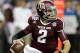 ATLANTA, GA - DECEMBER 31: Quarterback Johnny Manziel #2 of the Texas A&M Aggies rolls out and looks downfield to pass during the the Chick-fil-A Bowl game against the Duke Blue Devils at the Georgia Dome on December 31, 2013 in Atlanta, Georgia. (Photo by Mike Zarrilli/Getty Images)