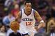 Jan 31, 2014; Philadelphia, PA, USA; Philadelphia 76ers guard Evan Turner (12) brings the ball up court during the first quarter against the Atlanta Hawks at the Wells Fargo Center. The Hawks defeated the Sixers 125-99. Mandatory Credit: Howard Smith-USA TODAY Sports