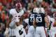 AUBURN, AL - NOVEMBER 30: Adrian Hubbard #42 of the Alabama Crimson Tide celebrates a second quarter sack against the Auburn Tigers at Jordan-Hare Stadium on November 30, 2013 in Auburn, Alabama. (Photo by Kevin C. Cox/Getty Images)