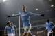 Manchester City's Edin Dzeko celebrates scoring his side's third goal during the English Premier League soccer match between Tottenham Hotspur and Manchester City at White Hart Lane stadium in London, Wednesday, Jan. 29, 2014. (AP Photo/Matt Dunham)