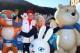 SOCHI, RUSSIA - FEBRUARY 03: Aimee Fuller and Jamie Nicholls of the Great Britain Snowboard Team joke around on the official mascots at the Rosa Khutor Mountain village cluster prior to the Sochi 2014 Winter Olympics on February 3, 2014 in Sochi, Russia. (Photo by Alex Livesey/Getty Images)
