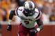South Carolina defensive end Jadeveon Clowney (7) rushes in the second quarter of an NCAA college football game against Tennessee on Saturday, Oct. 19, 2013 in Knoxville, Tenn. (AP Photo/Wade Payne)