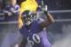 Baltimore Ravens tackle Eugene Monroe waves as he introduced before a NFL football game against the Cincinnati Bengals in Baltimore, Sunday, Nov. 10, 2013. (AP Photo/Nick Wass)
