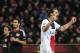 PSG's Zlatan Ibrahimovic, right celebrates after scoring during a Champions League round of the last 16 first leg soccer match between Bayer Leverkusen and Paris Saint-Germain in Leverkusen, Germany, Tuesday Feb. 18, 2014. (AP Photo/Frank Augstein)