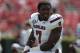 South Carolina defensive end Jadeveon Clowney (7)works before the first half of an NCAA football game against Georgia, Saturday, Sept. 7, 2013, in Athens, Ga. (AP Photo/Mike Stewart)
