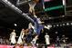 Feb 18, 2014; Providence, RI, USA; Villanova Wildcats guard Ryan Arcidiacono (15) drives to the basket to score in the final seconds of play against Providence Friars forward Kadeem Batts (10) in double overtime at Dunkin Donuts Center. The Villanova Wildcats defeated the Providence Friars in double overtime 82-79. Mandatory Credit: David Butler II-USA TODAY Sports