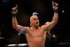 Jul. 7, 2012; Las Vegas, NV, USA; UFC fighter Tito Ortiz celebrates following his fight against Forrest Griffin during a light heavyweight bout in UFC 148 at the MGM Grand Garden Arena. Ortiz retired following his loss. Mandatory Credit: Mark J. Rebilas-USA TODAY Sports