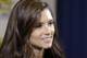 Danica Patrick answers a question during news conference at the NASCAR Sprint Cup auto racing Media Tour in Charlotte, N.C., Monday, Jan. 27, 2014. (AP Photo/Chuck Burton)