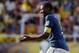France's Gueida Fofana celebrates after scoring his team's second goal against Nigeria during a U-20 World Cup quarterfinal soccer match in Cali, Colombia, Sunday, Aug. 14, 2011. (AP Photo/Dolores Ochoa)
