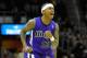 Feb 11, 2014; Cleveland, OH, USA; Sacramento Kings point guard Isaiah Thomas (22) reacts against the Cleveland Cavaliers at Quicken Loans Arena. Cleveland won 109-99. Mandatory Credit: David Richard-USA TODAY Sports