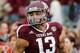 COLLEGE STATION, TX - NOVEMBER 09: Mike Evans #13 of the Texas A&M Aggies works out on the field before the game against the Mississippi State Bulldogs at Kyle Field on November 9, 2013 in College Station, Texas. (Photo by Scott Halleran/Getty Images)