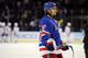 NEW YORK, NY - FEBRUARY 06: Mats Zuccarello #36 of the New York Rangers leaves the ice after the game against the Edmonton Oilers at Madison Square Garden on February 6, 2014 in New York City. The Oilers defeat the Rangers 2-1. (Photo by Maddie Meyer/Getty Images)