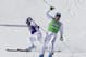 France's Jean Frederic Chapuis, right, celebrates after crossing the line to win the gold medal in the men's ski cross final at the Rosa Khutor Extreme Park, at the 2014 Winter Olympics, Thursday, Feb. 20, 2014, in Krasnaya Polyana, Russia. At left is silver medalist Arnaud Bovolenta, also of France. (AP Photo/Andy Wong)