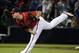 Atlanta Braves relief pitcher Craig Kimbrel throws in the ninth inning of a baseball game against the Philadelphia Phillies, Friday, Sept. 27, 2013, in Atlanta. (AP Photo/David Goldman)