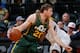 ATLANTA, GA - DECEMBER 20: Gordon Hayward #20 of the Utah Jazz against Louis Williams #3 of the Atlanta Hawks at Philips Arena on December 20, 2013 in Atlanta, Georgia. NOTE TO USER: User expressly acknowledges and agrees that, by downloading and or using this photograph, User is consenting to the terms and conditions of the Getty Images License Agreement. (Photo by Kevin C. Cox/Getty Images)