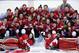 Members of Team Canada pose for a photo with their gold medals after the awards ceremony for the women's ice hockey tournament at the 2014 Winter Olympics, Friday, Feb. 21, 2014, in Sochi, Russia. (AP Photo/Petr David Josek)